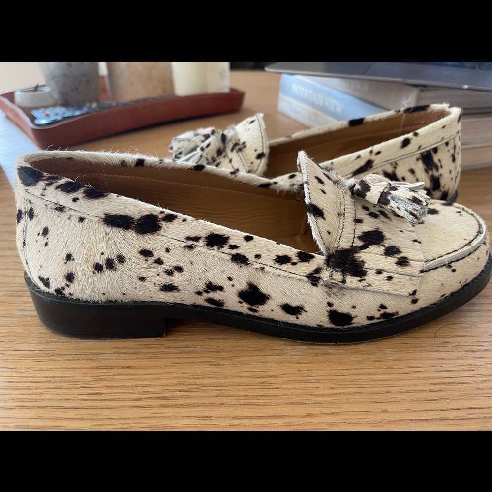 Iro Thasos Tasseled Printed Calf Hair Loafers